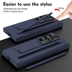 For Samsung Galaxy Z Fold 7 6 5 4 3 TriFold Case Shockproof Rugged Armor 360 Full Protector Hinge Phone Cover with Pen