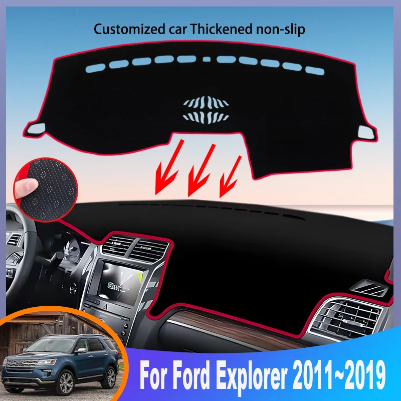 

Auto Parts For Ford Explorer U502 MK5 2011~2019 2018 Car Dashboard Cover Mat Instrument Panel Carpets Non-Slip Pad Accessories