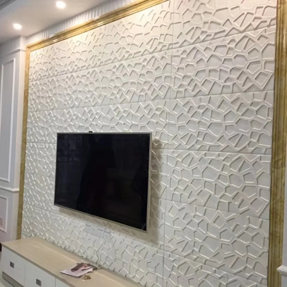35*35cm 3D Foam Ceiling Self-adhesive Anti-collision Wall Stickers Waterproof Peel and Stick Background Wallpaper Bed Room Decor