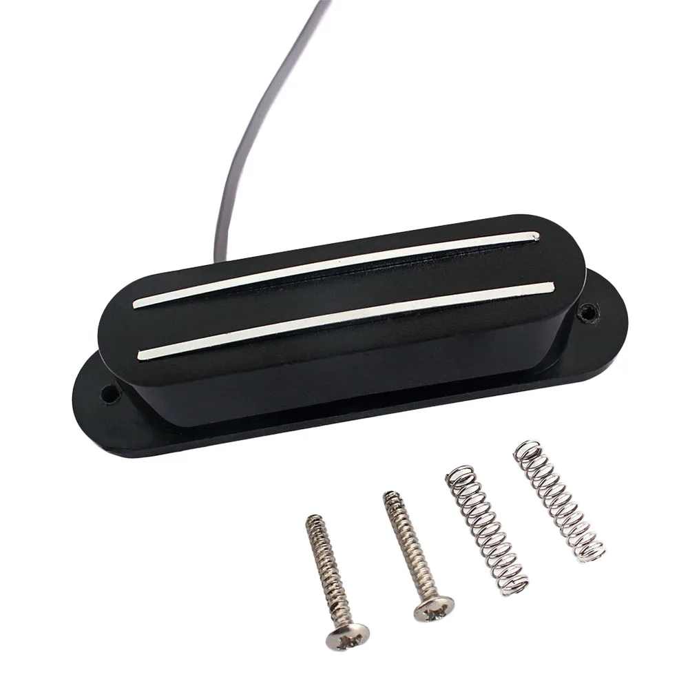 

Twin Hot Rail Humbucker Double Coil Pickup Neck Replacement For Electric Guitar Mandolin Parts Screws Springs Shielded Abs Base