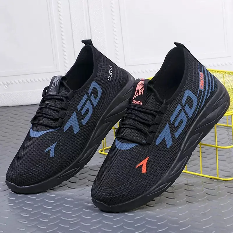 Men's casual light mesh sports shoes summer breathable cool running shoes fashion soft sole comfortable non slip male's sneakers