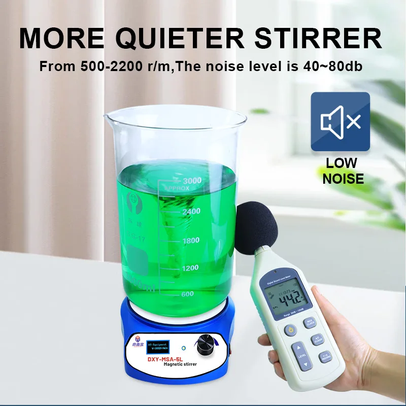 LCD Digital Laboratory Magnetic Stirrer with two Stir Bar Home Mini Drink Sauces Coffee Mixer 3000/5000ml Vortex Equipment