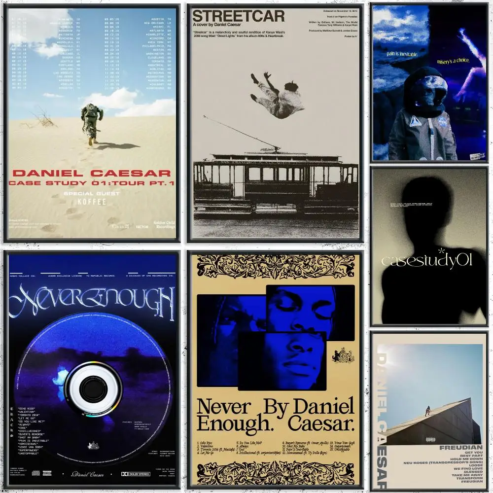Aesthetic Singer D-Daniel CaesarS Poster HD Self-Adhesive No Residue After Removal Ideal for All Kinds of Wall Decor