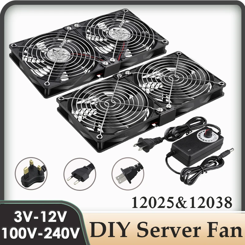 

Gdstime 120 мм вентилятор 12 В 220 В двойной шар 12025 Ventilador серверный вентилятор с контроллером Btc машина рабочая станция шкаф вентилятор радиатора