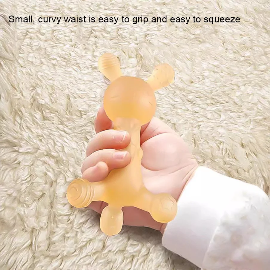 

1pcs cute little rabbit teether, made of food-grade silicone, suitable for baby training teeth and free of BPA Party gifts