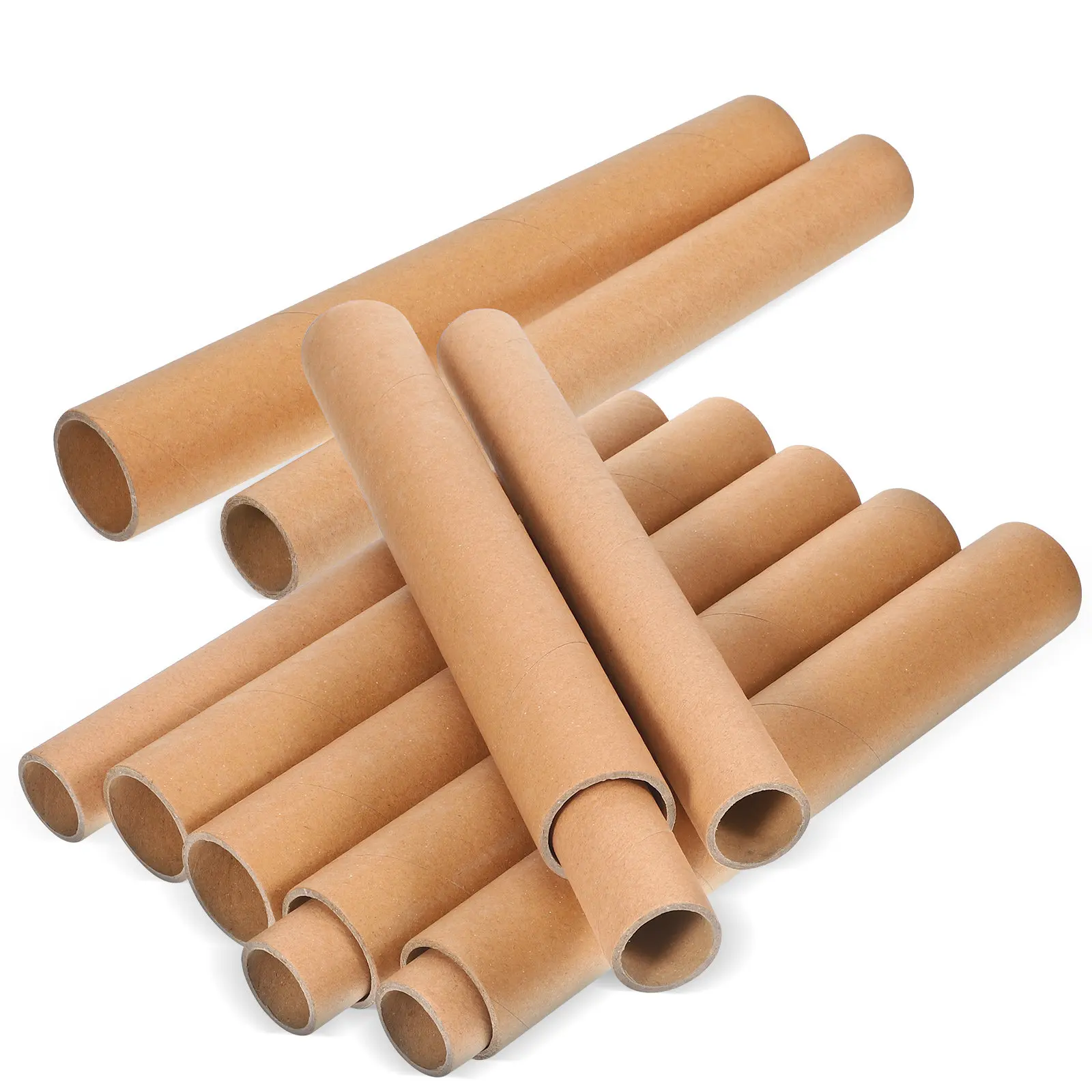 

20Pcs Round Mailing Tubes Kraft Paper Tubes for Poster Shipping Document Storage Cylinder Packaging Poster Tube
