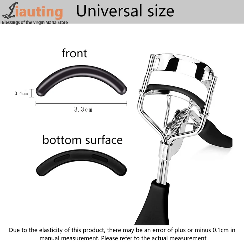 สีขนตา Curler เปลี่ยนยาง 30 ชิ้น/กล่องสีดําสีขาวสีฟ้า Elastic Eyelash Curler เปลี่ยนแถบยางอุปกรณ์เสริม