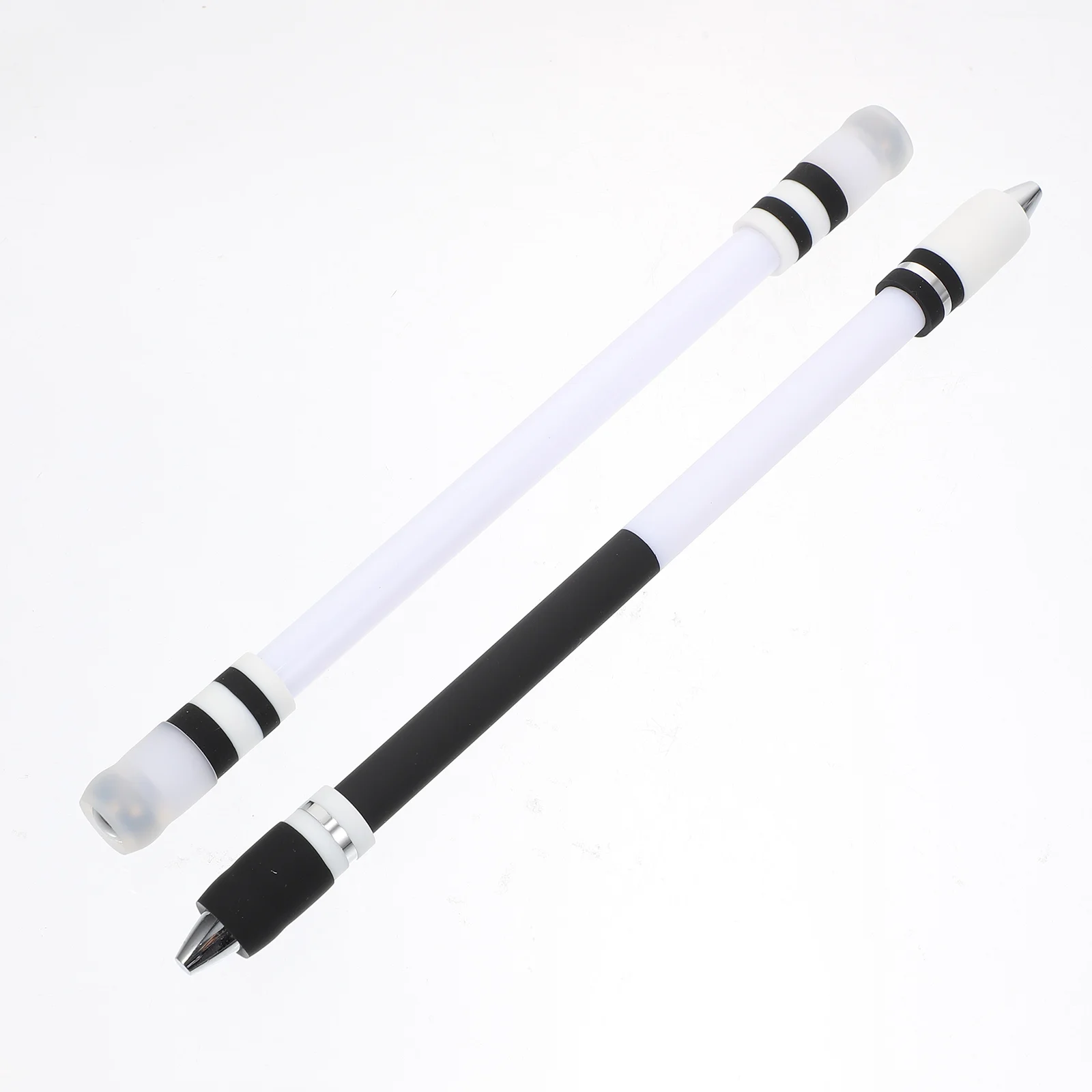 

2 Pcs Relieve Stress Pens Ball Point Glowing Finger Ballpoint Silicone Portable Flying Student