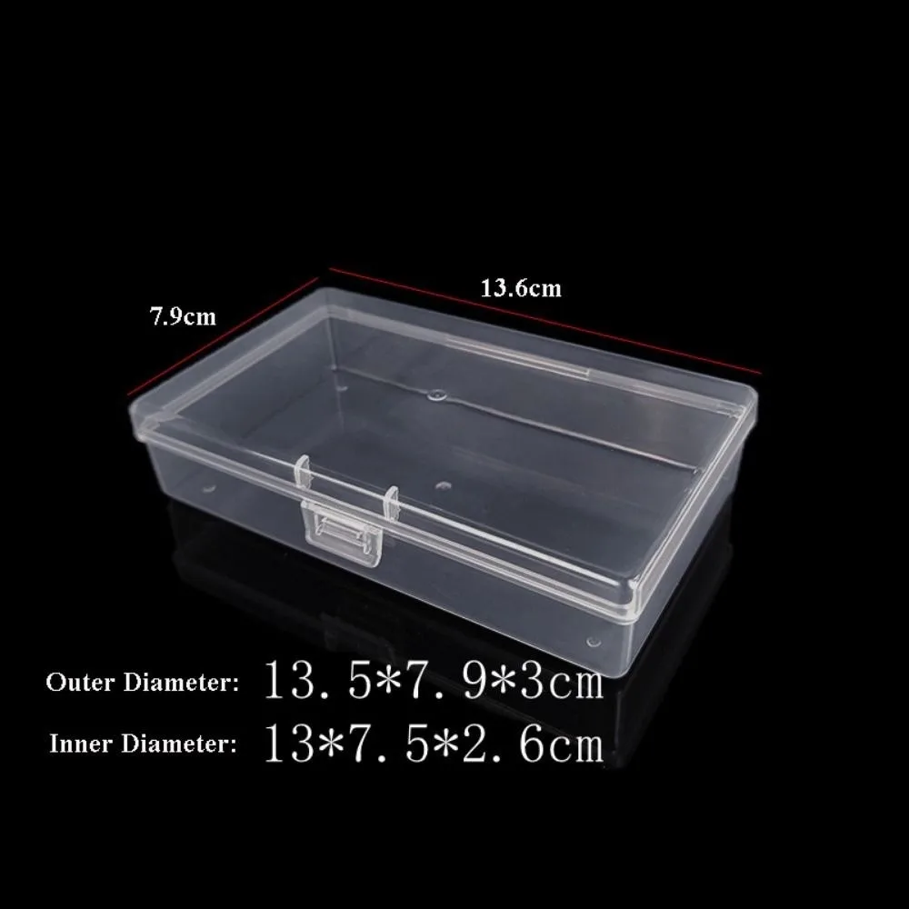 High Quality Square Transparent Storage Box Transparent 5 Sizes Small Items Case Plastic Fishing Tools Accessories Packing Boxes