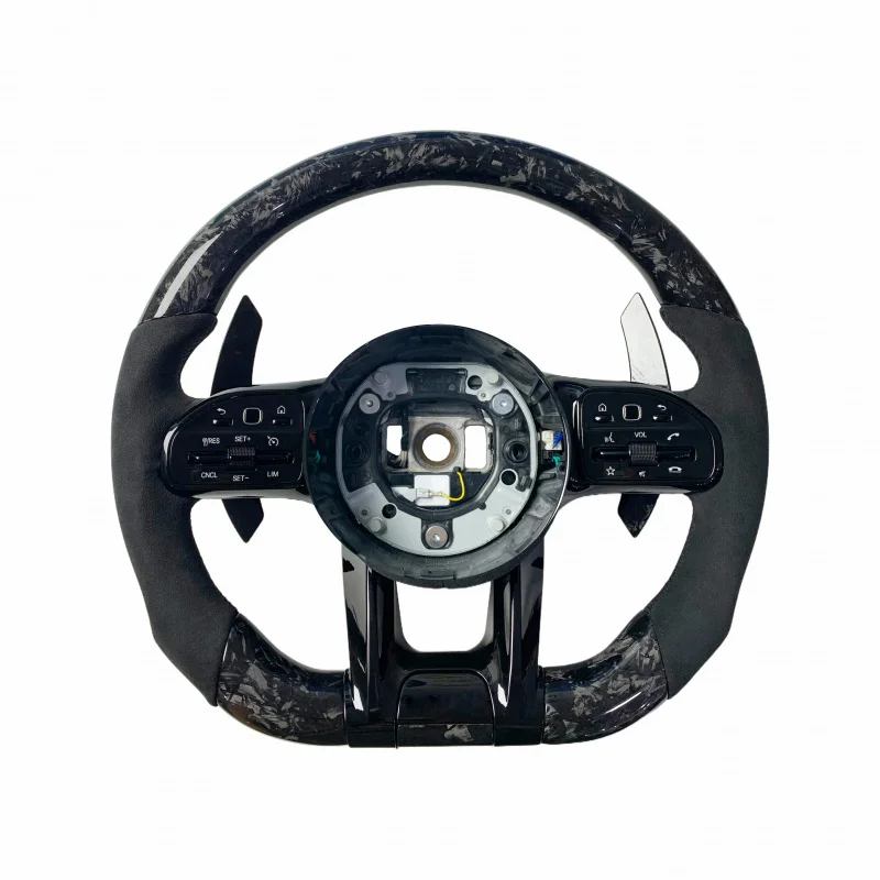 

For Mercedes benz W204 W205 W212 W213 C180 C300 E200 E300 Custom Car Carbon Fiber Forged Pattern Steering Wheel