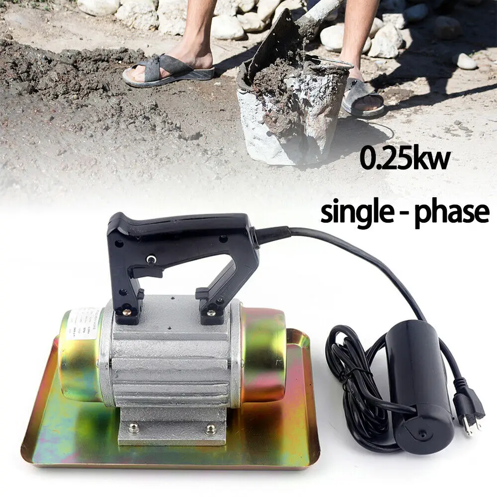 250W Handheld Electric Cement Vibrator Troweling Flat Plate Machine Portable Concrete Polisher 110V