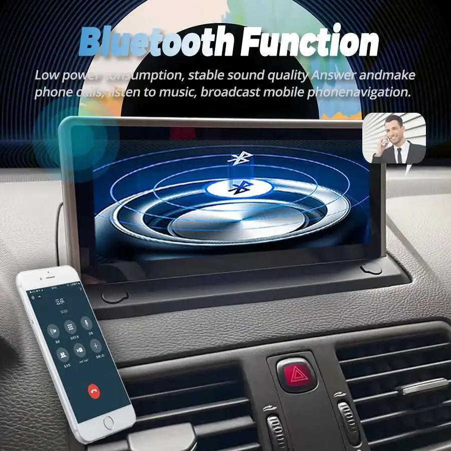 Layar Qled 8.8 Inci 256GB Android 14 Radio Mobil Multimedia untuk Volvo XC90 2004-2014 Navigasi GPS Nirkabel DSP Carplay 2din HU