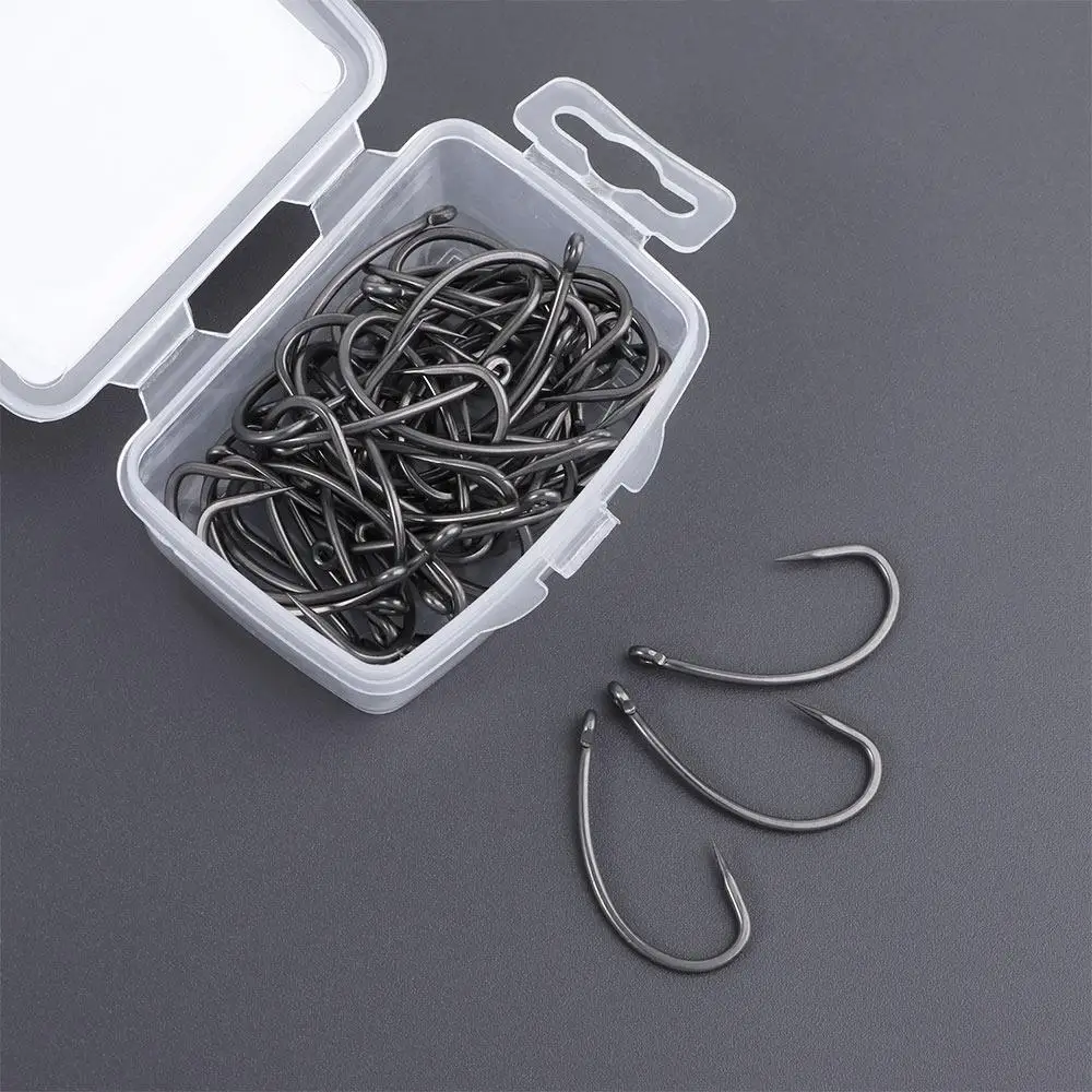 

Fishing kit Coating Non-barb High Carbon Steel Catfish Fishing tackle Fishing Hooks Fly Fishing Accessories Barbless Fishhook