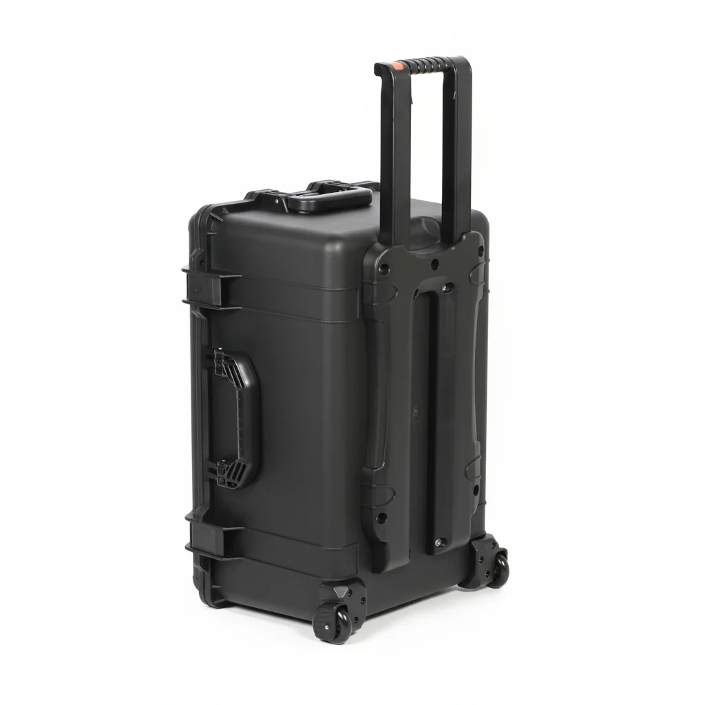 

Heavy Duty Equipment Case, IP67 Waterproof Hard-Shell Tool Case with In-Line Wheels, Rolling Plastic Flight Case, 581x360x298mm