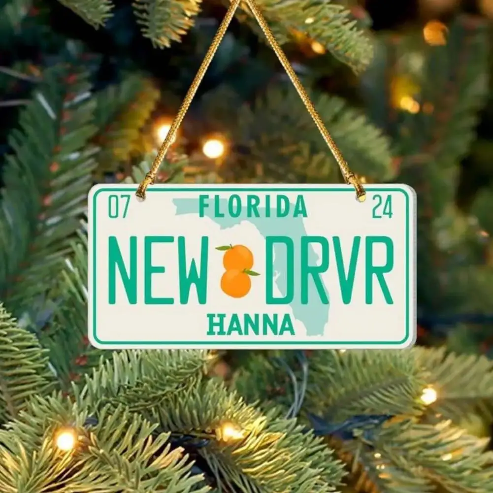 Personalized New Driver Ornament Decorative Ornament for Proud Drivers 2024 New Driver State License Christmas Tree for Friend