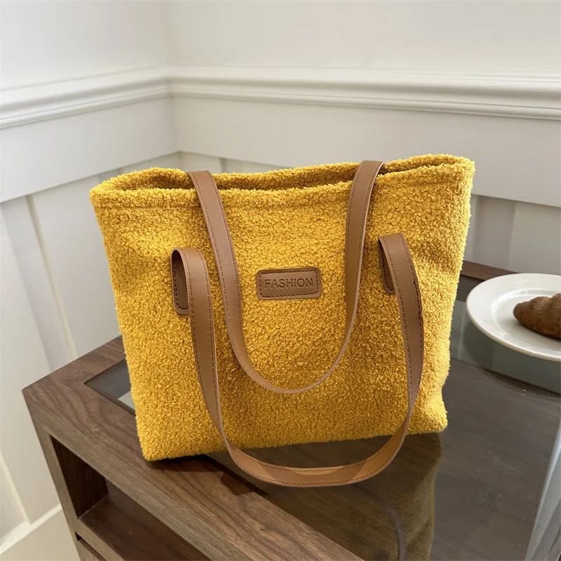 Fashionable Plush Small Tote Bags for Women Armpit Bag for Casual Shopping Bags Purse and Handbags Designer Bags Сумка Женская