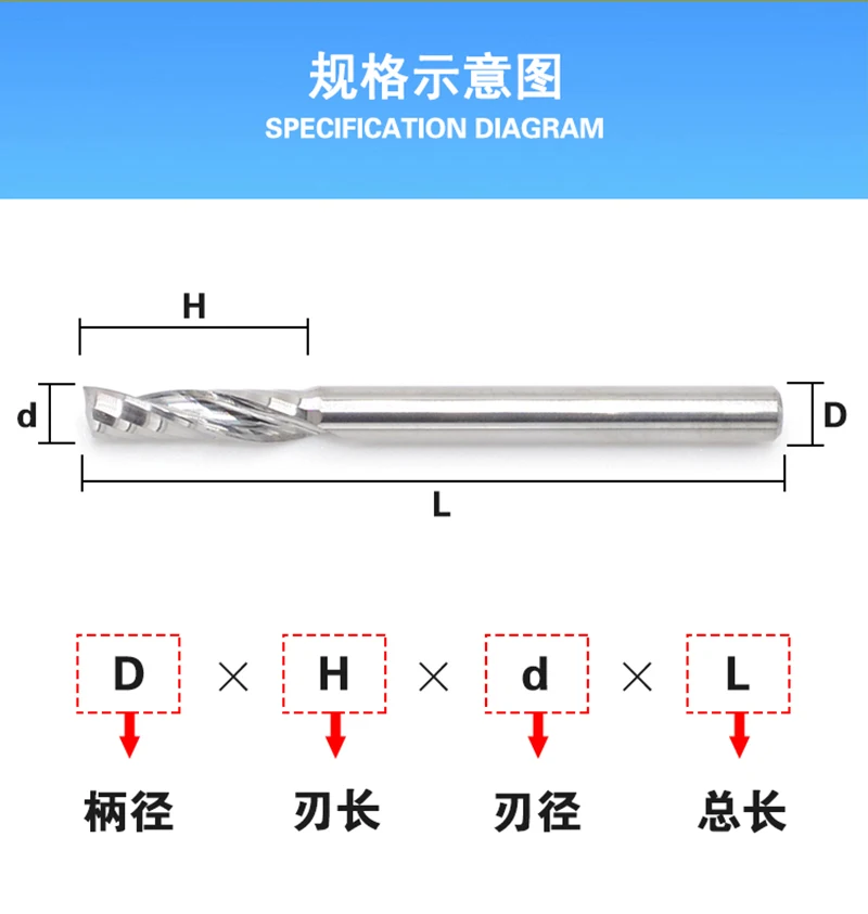 3.175*22 ขลุ่ยเกลียว Bits/เครื่องตัดสําหรับเครื่อง CNC Router/เครื่องไม้/CNC Router Rits/ตัด Bits/ตัดเครื่องมือ