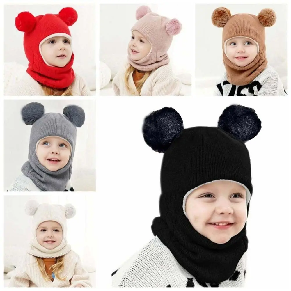 

Зимняя маска-шарф с интегрированной шапкой, теплая подкладка, 4 в 1, детская ветрозащитная шапка с капюшоном, защита для лица, плюшевая мягкая детская ветрозащитная шапка