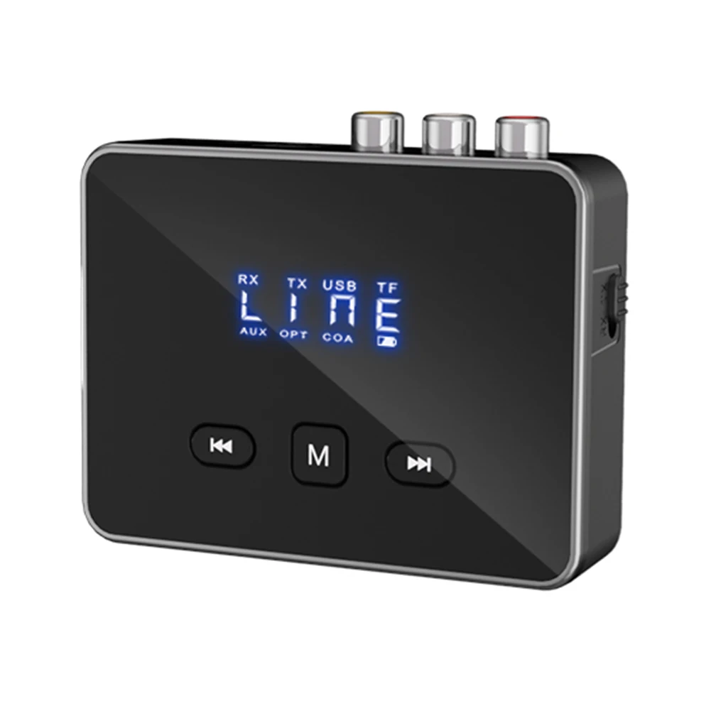 BT 5.4 Transmitter Receiver with RCA 3.5mm AUX & Display BT Audio Adapter BT Adapter for TV/Car/PC/Home Stereo/Speakers