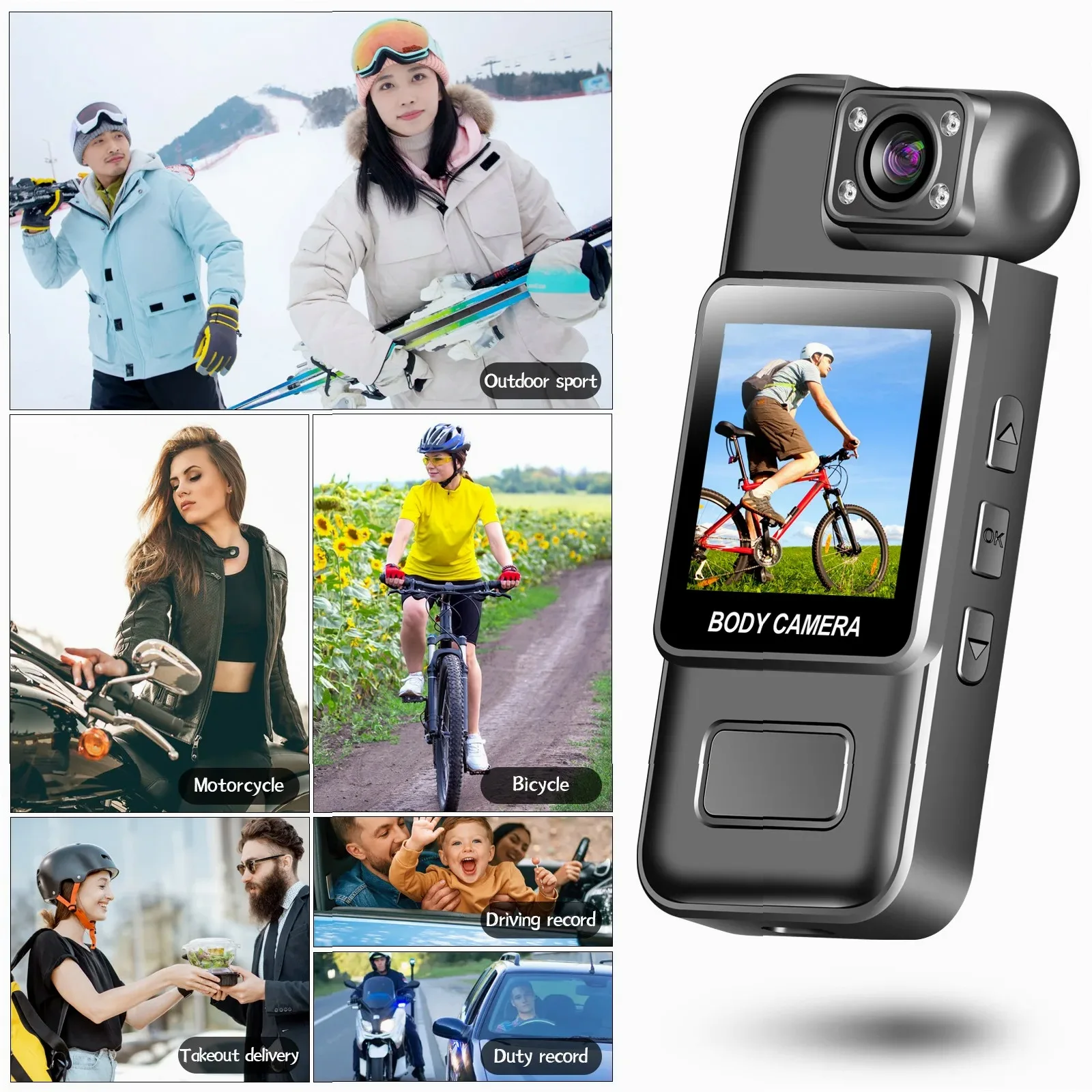 

4K WiFi Mini Camera with Night Vision, Portable Sports DV for Riding and Body Recording