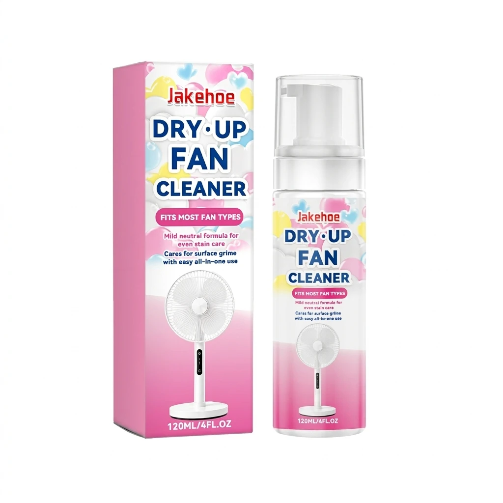 Household Cleaning Fan Cleaner Degreasing Dust Remover for Home Use Lemon Scent Non Corrosive Formula 120ml Powerful Spray