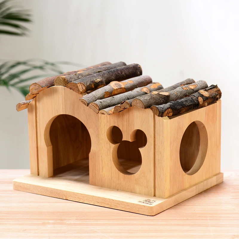 Totoro Squirrel Cabin Wooden  Nest  House  Nest Supplies