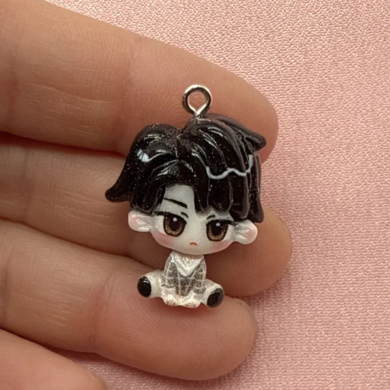 10pcs cartoon resin pendant, DIY jewelry making earrings, keychain accessories