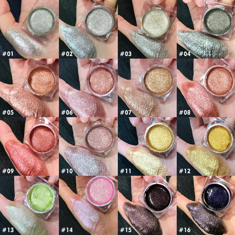 ビーガンメイクアッププレストグリッターアイシャドウプライベートラベルダイヤモンドアイシャドウアイライナークリーム化粧品カスタムロゴ卸売