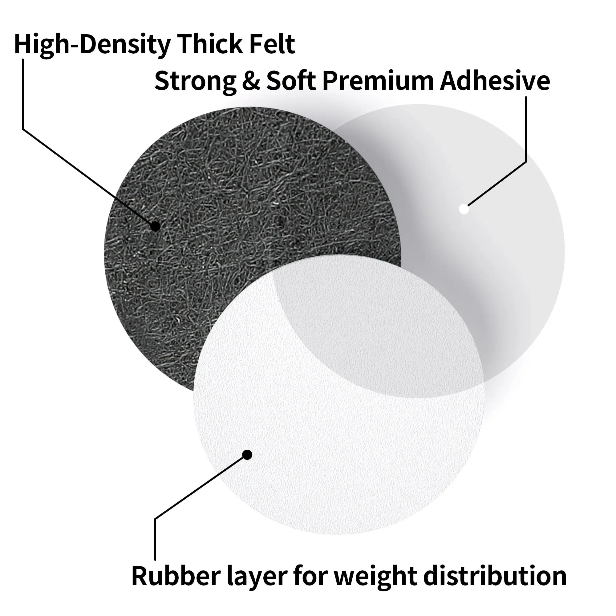 Felt Furniture Pads - 80 Pcs Furniture Pads for Hardwoods Floors,  Anti Scratch Floor Protectors for Furniture Feet Chair Legs