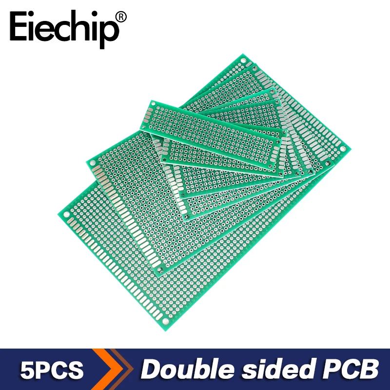 

5PCS/LOT 2X8 3X7 5X7 6X8CM Double Side Prototype Diy Universal Printed Circuit PCB Board Protoboard pcb kit