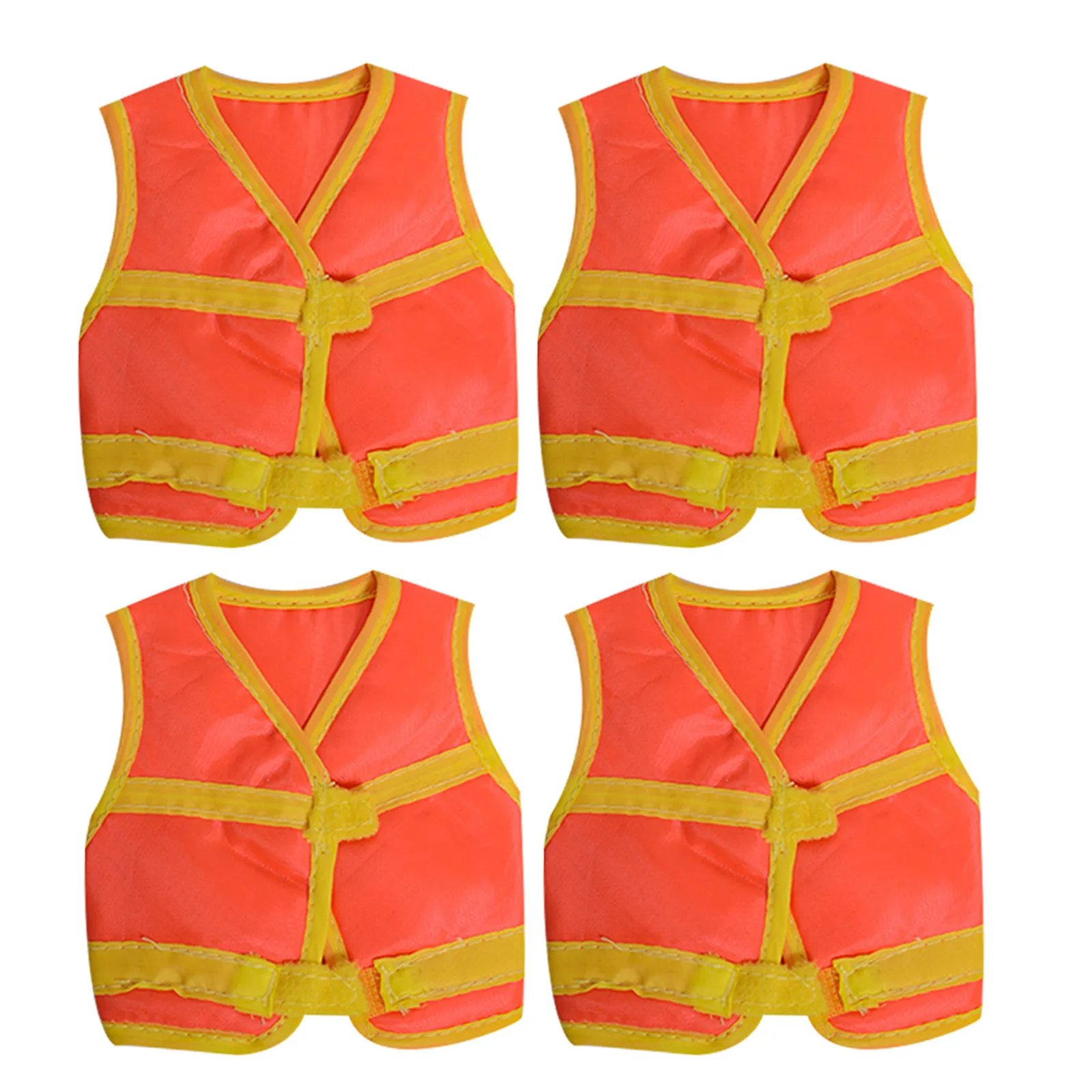 4Pcs Kids Construction Vest Toddler Safety Worker Costume Party Dress Up Career Day Preschool Construction Party Favors