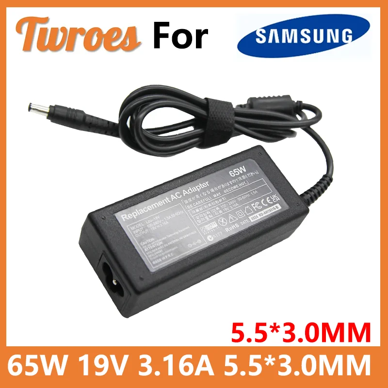 19V 3.16A 60W 5.5*3.0mm AC Laptop Charger Power Adapter For Samsung R429 RV411 R428 RV415 RV420 RV515 R540 R510 R522 R530