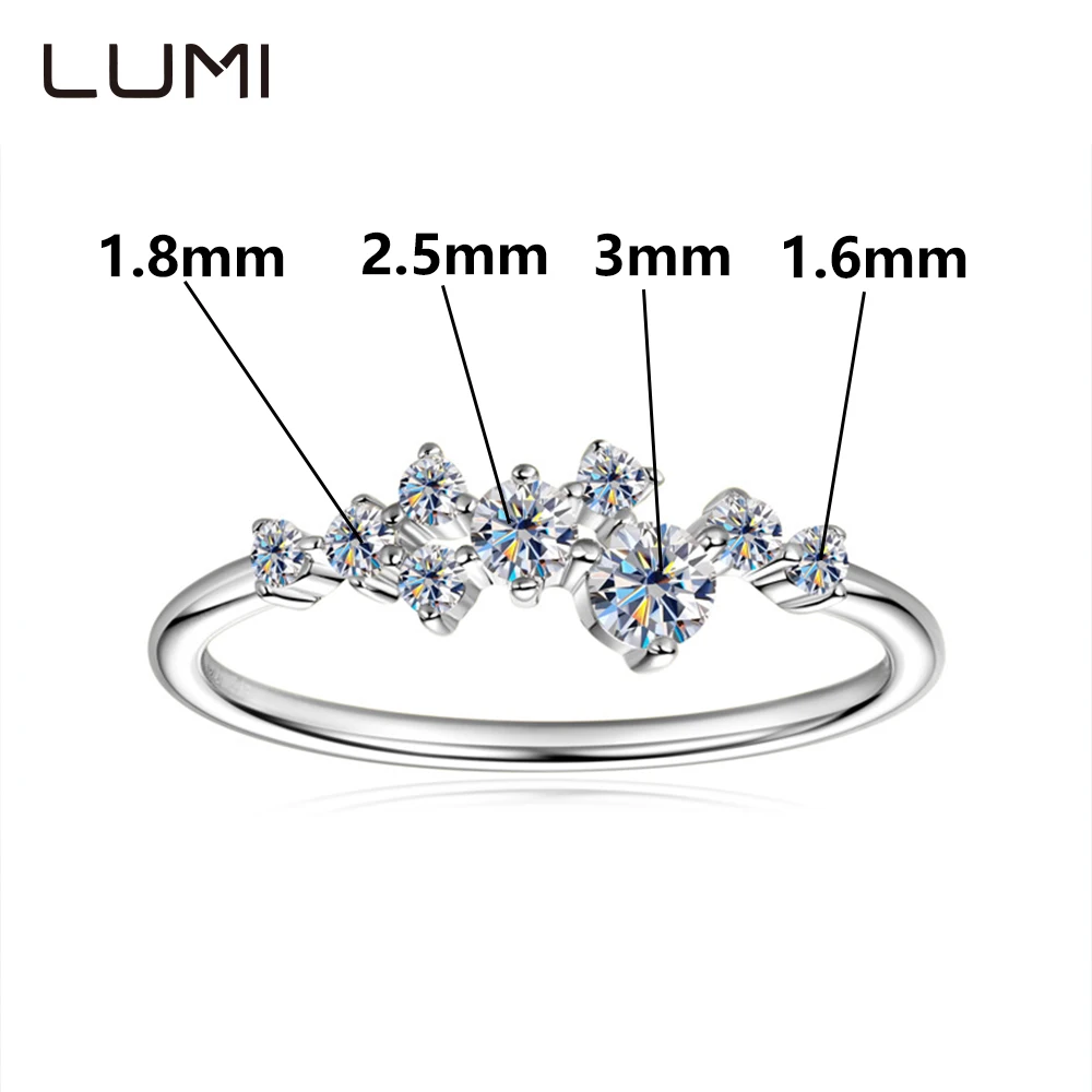 

Total 0.3ct Original VVS1 Moissanite S925 Silver Ring for Her Romantic Daily Wear Anniversary Birthday Jewelry Present
