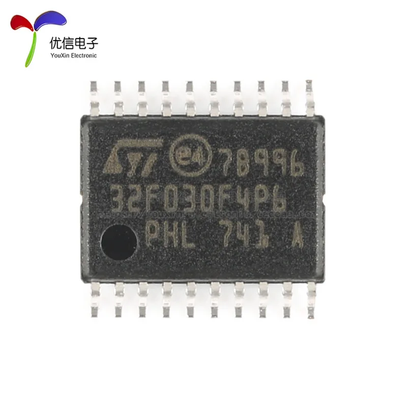 10PCS original genuine patch STM32F030F4P6 microcontroller 32-bit CORTEX-M0 TSOP-20