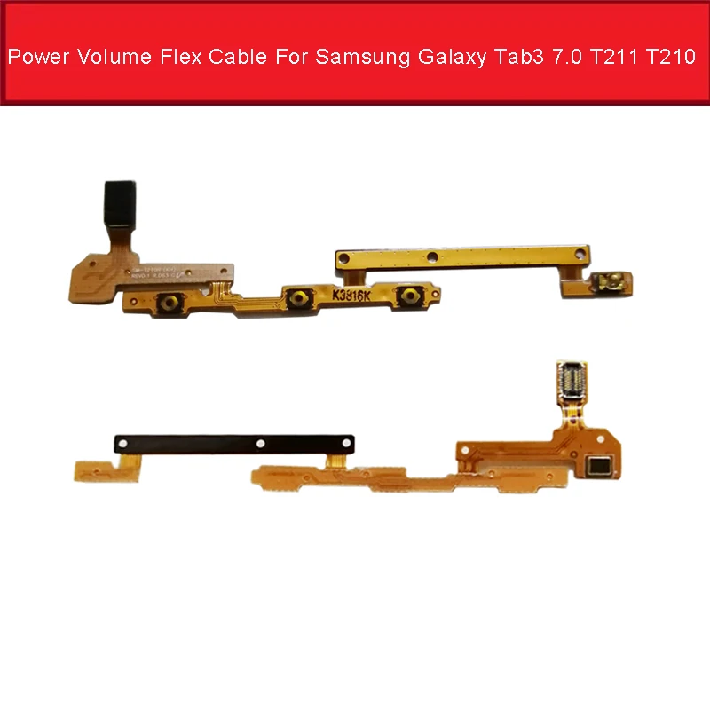 Power Volume Side Button Flex Cable For Samsung Galaxy Tab3 7.0 T211 T210 Volume On/Off Power Button Side keypads Replacement