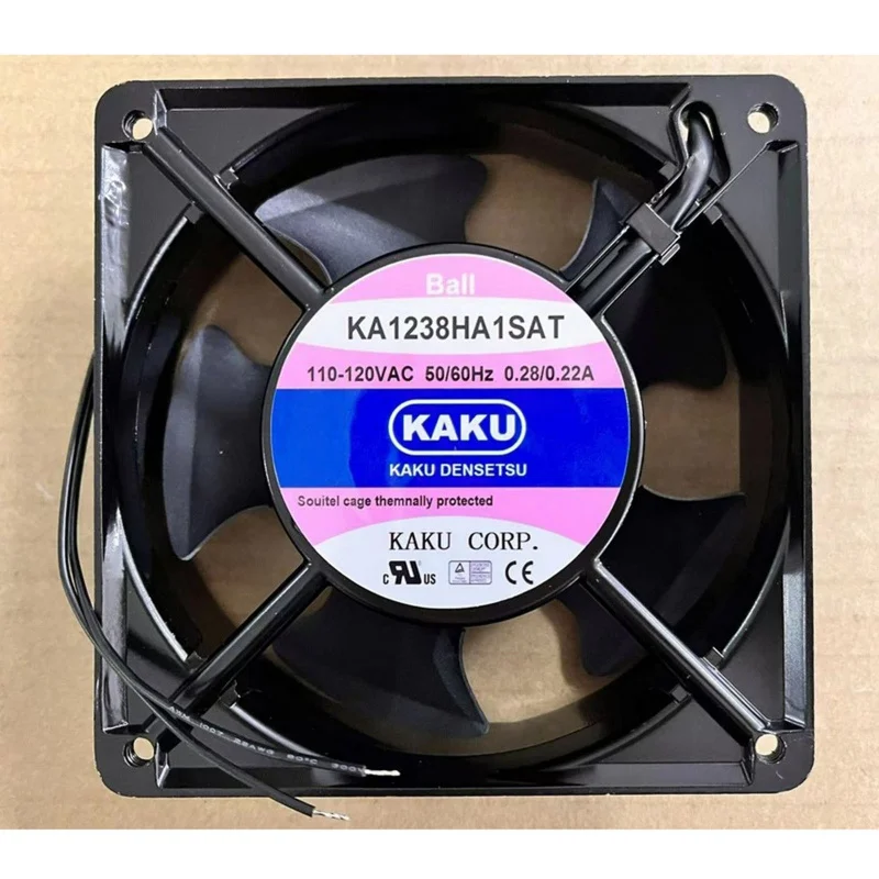 

M New KAKU KA1238HA1SAT AC 110-120V 0.28/0.22A 2-wire axial fan#QW