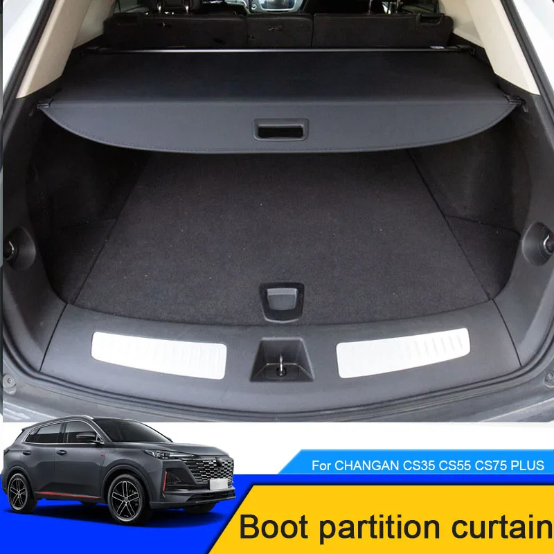 For CHANGAN CS35 CS55 CS75 PLUS 2017-2025 Car Rear Trunk Curtain Cover Rear Rack Partition Shelter Storage Interior Accessories