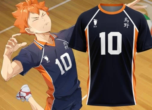 2026 Anime japonés "¡Haikyuu!!" Réplica de uniforme del Club de voleibol de escuela secundaria, camiseta de voleibol, mercancía de Anime, camiseta deportiva