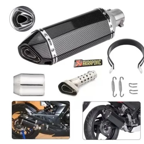 

Full Imitation Carbon Fiber Small Hexagonal Modified Pipe Tail Throat Muffler Motorcycle Caliber High Temperature Scorpion