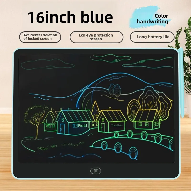 Clássico 11/13/16/20 tamanho grande presente infantil desenho eletrônico lcd placa de escrita apagável