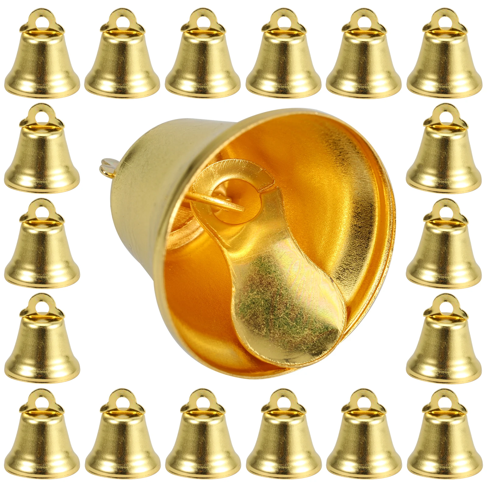 

20 Pcs Bronze 22mm Temple Bells Festive Hanging Decorative naments Festival Party Garden Yard Porch Decor Craft Bell Charms