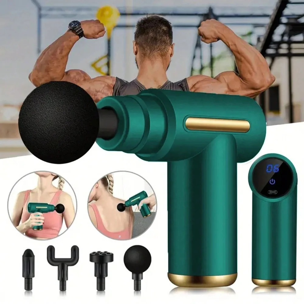 Fascia Gun Massager Instrument Portable Electric Vibrating Muscle Relaxation Tool for Sports Recovery Multifunctional