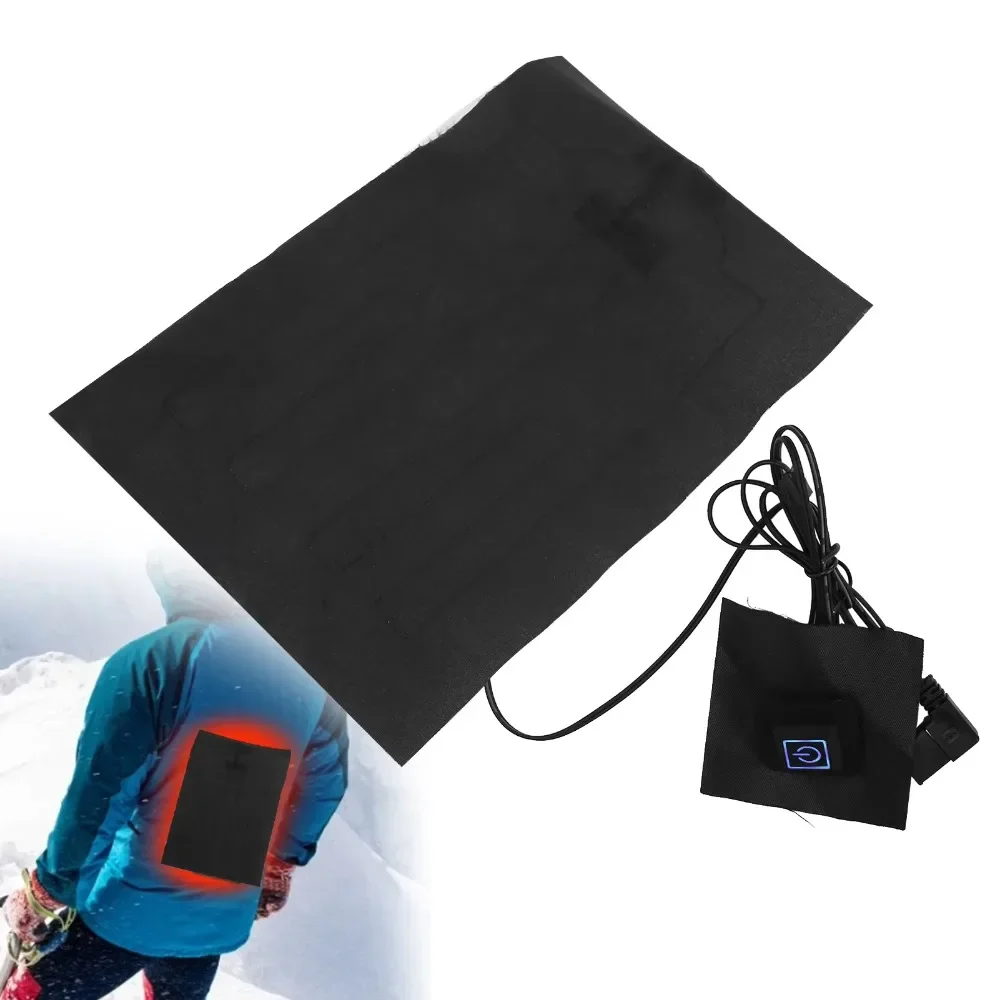 Portable USB Electric Heating Pad With Switch Temperature Adjustable Corset for Back Support Winter Keep Warming Sports Outdoor