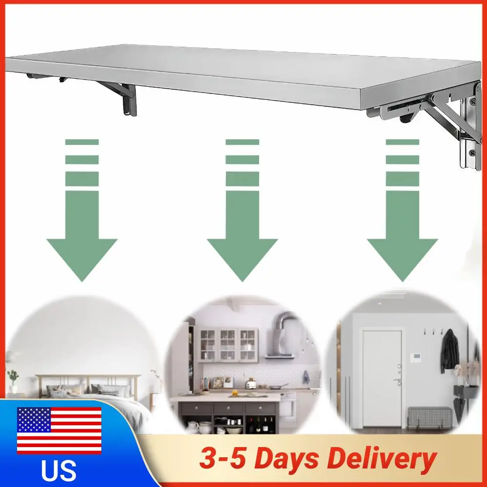 

Stainless Steel Campervan Folding Bracket for Kitchen Dining Room (60cm Length)