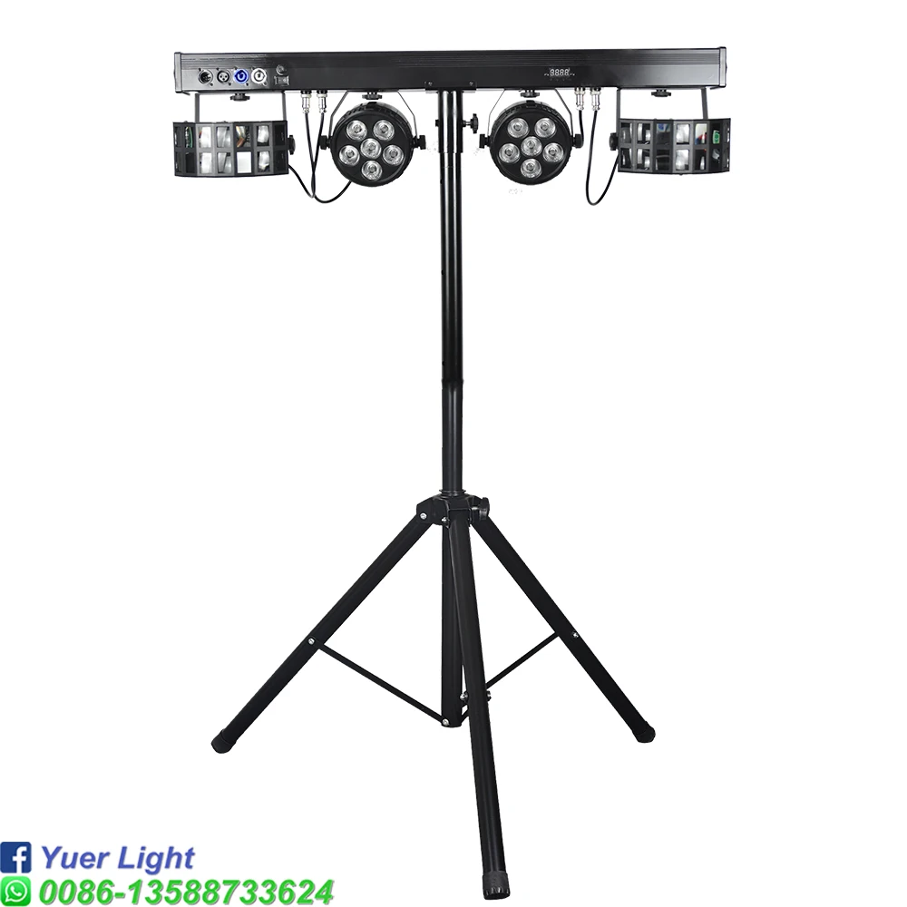 YEUR Dynamic LED Stage Lights - 180W, DMX512 Control,  Butterfly & Par Lights Combo for concert DJ Bar stage performance Party