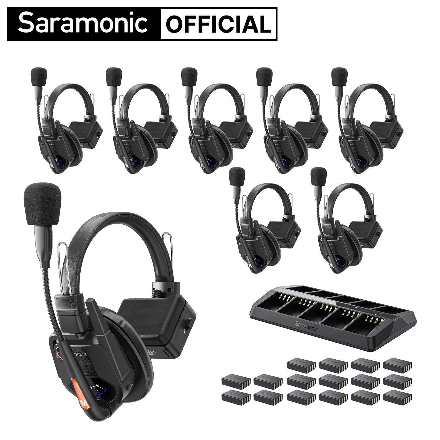 

Saramonic Witalk9 WT8S Wireless Headset Full-duplex Intercom Communication System for Filmmaking Live performances Sports Events