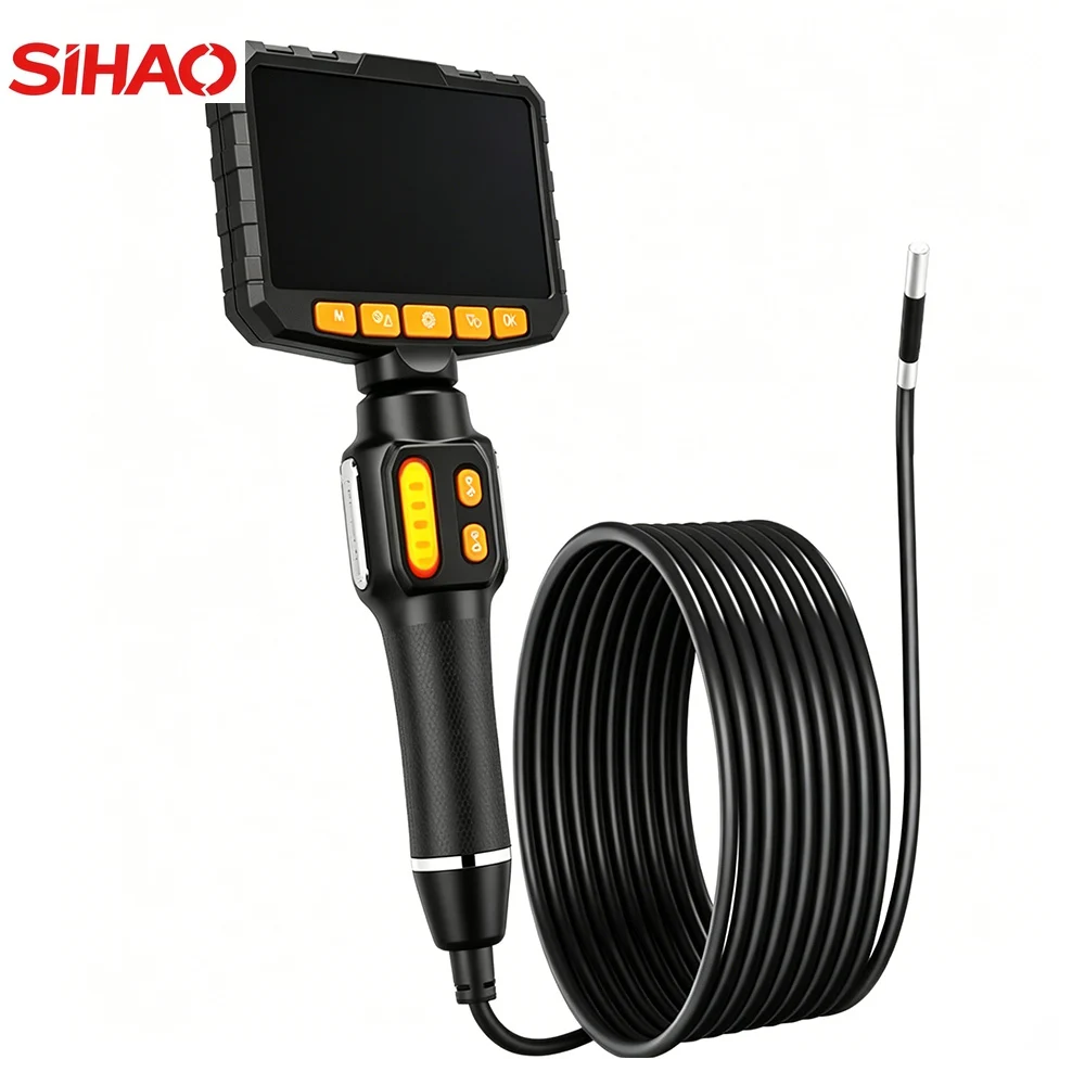 SIHAO Professional Endoscope with Display Unit 360 Degree Adjustable 1080P Camera for Vehicle Pipe Inspection D2RD