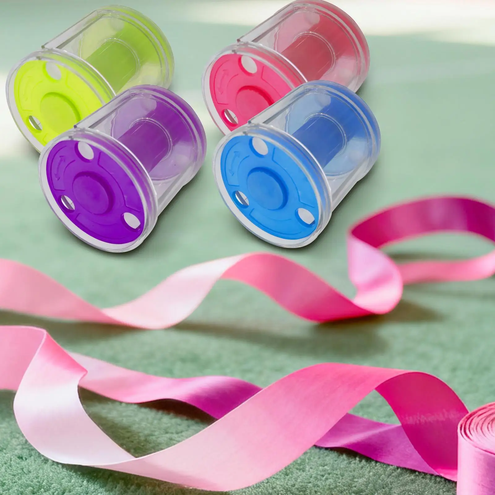 Organizador de cinta de gimnasia rítmica, portarrollos de cinta, equipo de gimnasia compacto para practicar competición interior