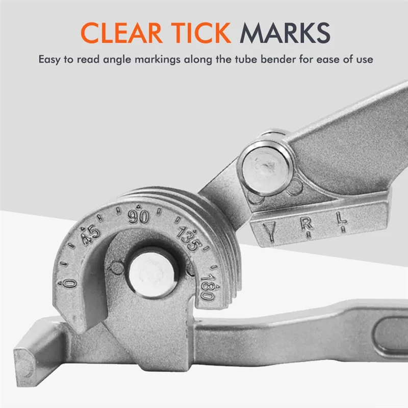 AA19 180 °   Rohrbieger 3In1 Manuelles Rohrbiegewerkzeug für Kupferrohr/Aluminiumrohr/dünnes Edelstahlrohr
