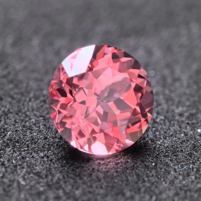 

Lab Grown Sapphire Lotus Pink Color Round Shape Charm Bead for Diy Jewelry Making Bracelet Materials With AGL Certificate